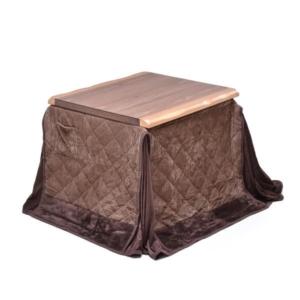 2点セット ハイこたつ 奥行75cm ウォールナット突板 こたつ布団: 組立品 リビング 代引不可