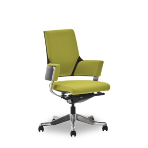 オフィスチェア 約幅65.5cm ミドルバック キャスター付き 肘付き DEPHIII ファブリック インテリア家具 組立品 代引不可