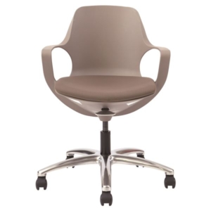 オフィスチェア 背面:POGOチェア 背面:トープ 座面:トープ キャスター付 肘付き 軽量 頑丈 座面昇降 組立品 代引不可