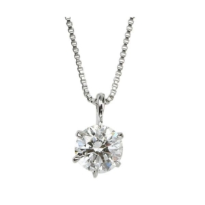ダイヤモンドペンダント/ネックレス プラチナ Pt900 0.5ct ダイヤネックレス 一粒 6本爪 Hカラー I2クラス Good 0.5カラット 鑑定書付き