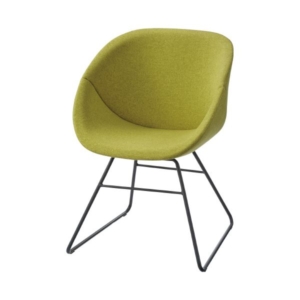 FRENZ ラウンジチェア RDP3-RB YG ループ脚BK