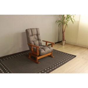 回転木肘高座椅子 DGY ダーク 組立品