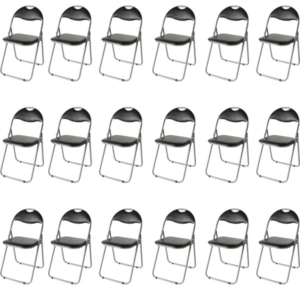 折りたたみパイプ椅子 18脚入り／1セット ／ミーティングチェア IK-0102B