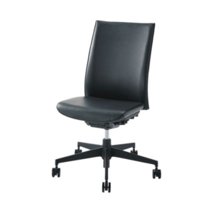 (まとめ)ライオン事務器 EO オフィスチェアーミドルバック PVCレザー (お客様組立) LE-1850S 1脚 2セット