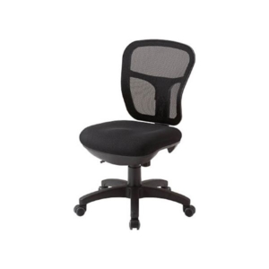 TRUSCOオフィスチェア 背面メッシュタイプ C-2-BK 1脚 組立式