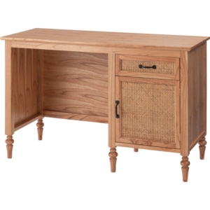 デスク 約 可動式棚 引き出し付き アンティーク調 パソコンデスク 学習机 机 つくえ インテリア家具 完成品 代引不可