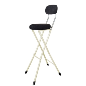 折りたたみ 椅子 ラウンドクッションチェアハイトール ミルキーホワイト カウンターチェア ハイチェア 代引不可