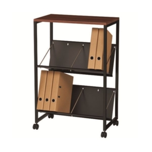 ファイルワゴン YK-013-2 天板付き2段 BK 組立品