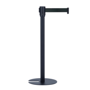 テラモト ベルトパーテーションスタンドUN ベルト黒 組立式