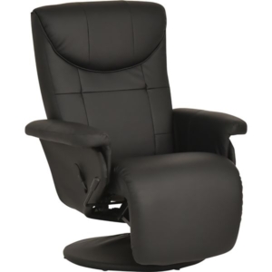 パーソナルチェア リクライニングチェア 幅80cm 360度回転 一体型 BK 組立品 代引不可