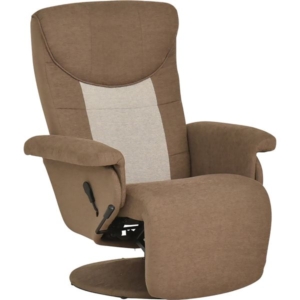 パーソナルチェア リクライニングチェア 幅80cm 360度回転 一体型 BR 組立品 代引不可