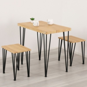 アートダイニング3点セット モダン 組立式