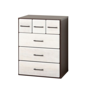 天然木自在チェスト6D 完成品 代引不可