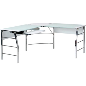 ガラスPCデスク 型 WH 組立品 代引不可