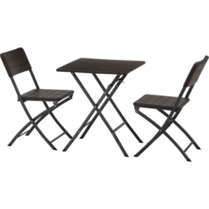 テーブル チェア 3点セット BR 木目調 組立品 代引不可