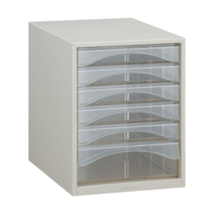 TRUCO レターケース A4型・浅型深型コンビタイプ 6段 A4-SW6P 1台