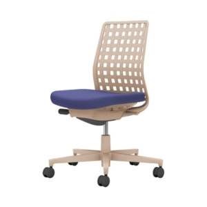 コクヨ モネット背樹脂シェルタイプ 肘なし 本体・背・ ソフトベージュ 座:ディープ ナイロンキャスター C03-Z300W-Z7E1KX11脚