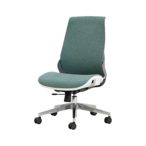 ネットフォース Wellbe（ウェルビー）チェア ファブリックタイプ 肘なし オーシャン WB-2-TW-BL 1脚 組立式