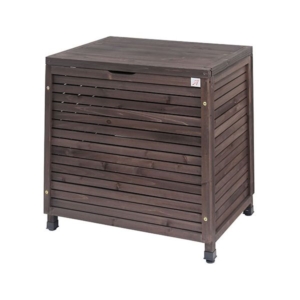 谷村実業 木製ダストボックス 重量約9kg 自然になじみやすいゴミ箱 TAN-3024-DBR