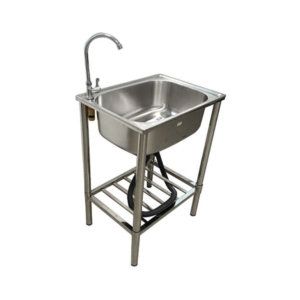 谷村実業 蛇口付きステンレス流し台 幅60 奥行45 高さ85cm 蛇口高さ20.5cm シンク容量29.6 TAN-3026