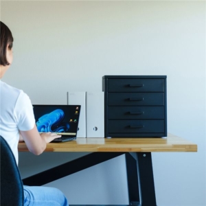 2個セット くらしのストレージボックス4段(/黒) オフィス 卓上収納 スチール 引出し 小物入れ オーガナイザー 収納 引出し モダン インテリア 文房具収納 書類収納 韓国インテリア 組立品 NK-482