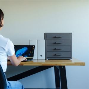 2個セット くらしのストレージボックス4段(/灰) オフィス 卓上収納 スチール 引出し 小物入れ オーガナイザー 収納 引出し モダン インテリア 文房具収納 書類収納 韓国インテリア 組立品 NK-482