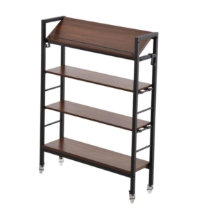 キャスター付 スリム収納ラック 棚 組立品 代引不可