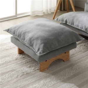 ハイバック リクライニングソファ 単品 天然木 洗える ハーフ カバーリング スツール