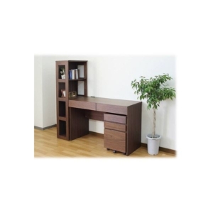 デスク（ウォルナット） 完成品］ 代引不可