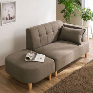 丸みがかわいい2人掛ソファ