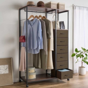 ボックス付ハンガーラック 組立品