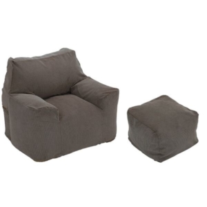 ビーズソファ オットマンセット GRY 代引不可