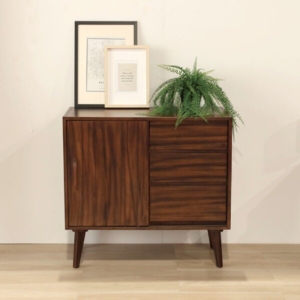 モンキーポッド突板 リビングボード 代引不可