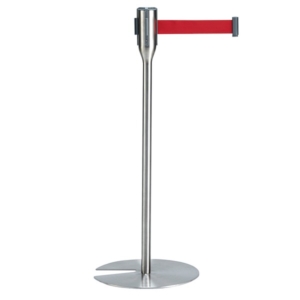 ベルトパーテーション スリム 3.3m ベルト赤 屋内用 テラモト 案内 整列 誘導 仕切り 組立品