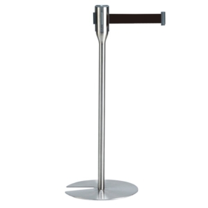 ベルトパーテーション スリム 3.3m ベルト黒 屋内用 テラモト 案内 整列 誘導 仕切り 組立品